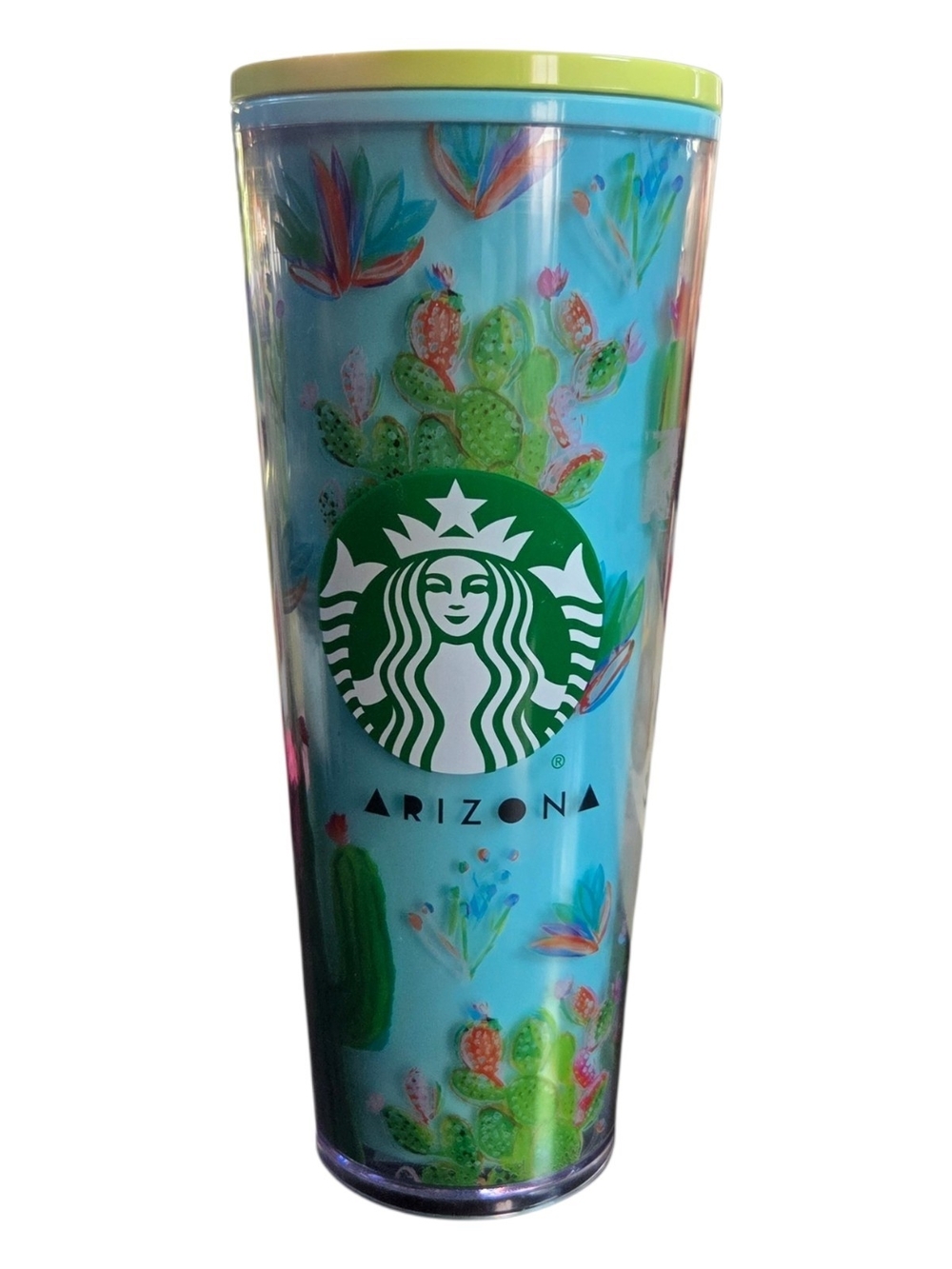 Starbucks Arizona Cactus Print Venti Cold Cup 24 Oz.  No Straw